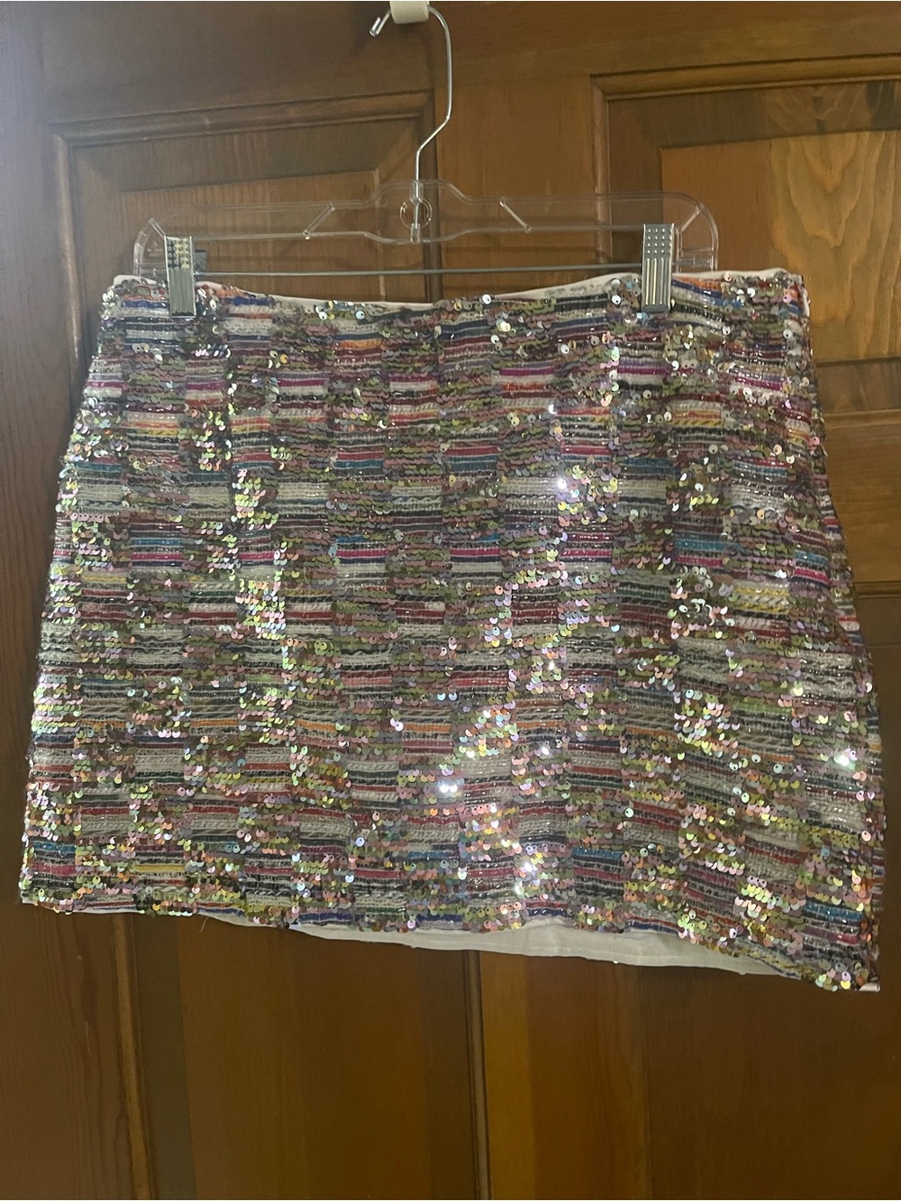 Lucy Paris Multicolor Sequin Mini Skirt
